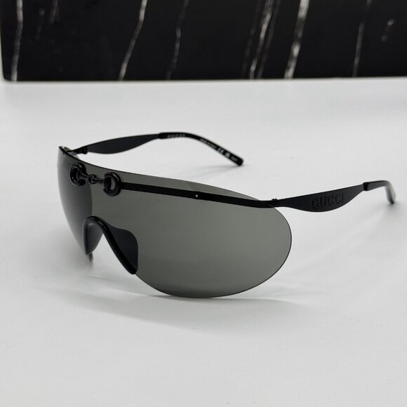 NEW GG1656S 001 GUCCI SHIELD MASK SUNGLASSES GUCCI - Picture 5 of 11